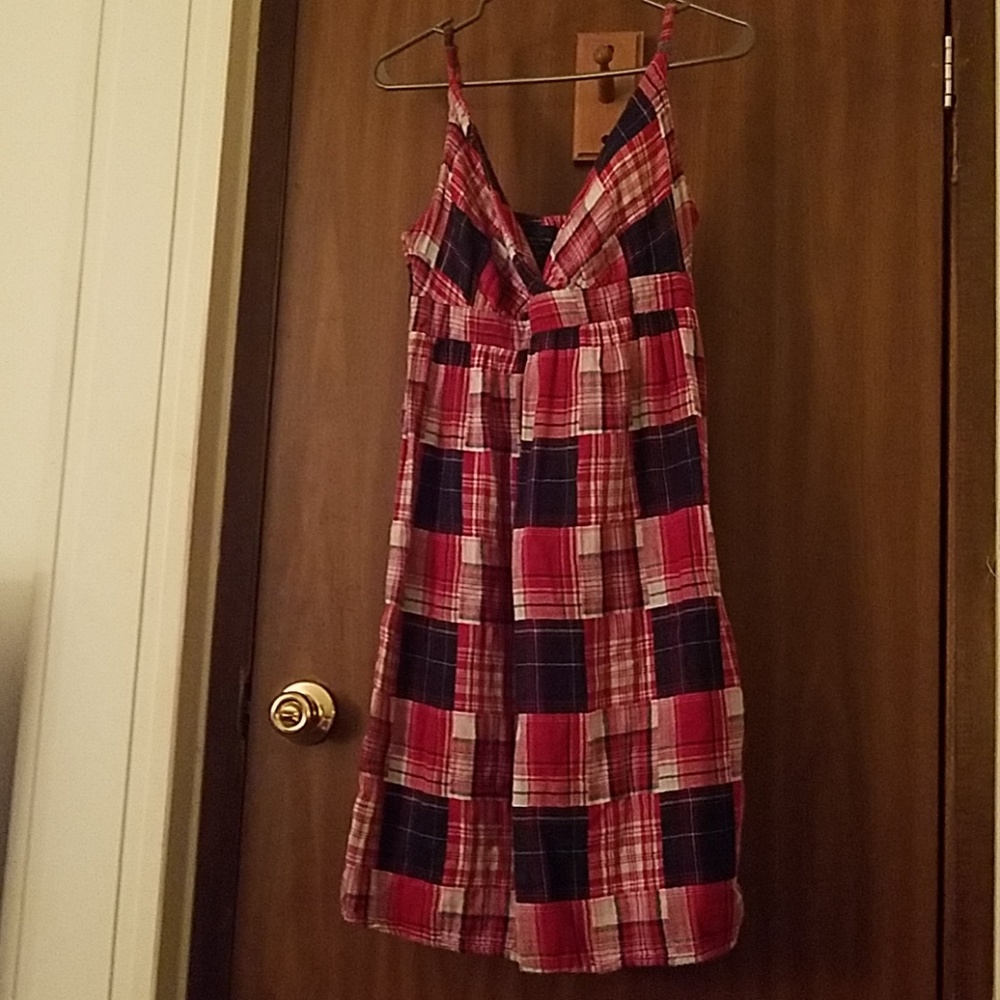 Strappy plaid dress
